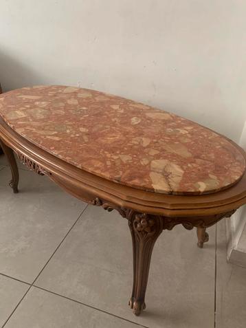 Table basse en bois et marbre, Enlèvement