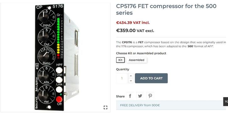 Kit de bricolage pour sculpteur sonore à compresseur FET CP5, Musique & Instruments, Musiques & Instruments Autre, Comme neuf