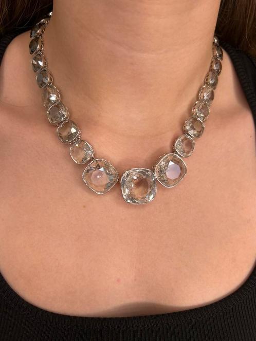 Collier Swarovski - Swarovski ketting, Handtassen en Accessoires, Kettingen, Zo goed als nieuw, Overige materialen, Zilver, Met hanger