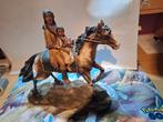 Indianenbeeld moeder met kind op paard, Verzamelen, Beelden en Beeldjes, Ophalen, Zo goed als nieuw