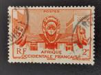 Frans West-Afrika 1947 - fontein in Soedan, Postzegels en Munten, Ophalen of Verzenden, Overige landen, Gestempeld