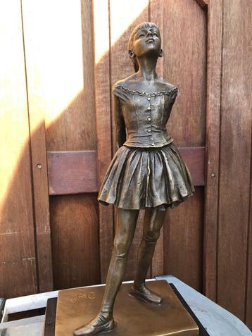 bronzen ballerina meisje la danseuse de quatorze ans beschikbaar voor biedingen