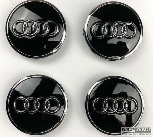 AUDI Logo naafdoppen ø 61 mm 4M0601170 Naafkap ZWART, Autos : Pièces & Accessoires, Autres pièces automobiles, Neuf, Envoi