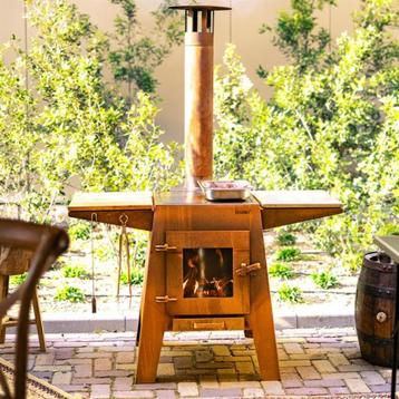 Cortenstaal BBQ, buitenkeuken, kachel met bakplaat beschikbaar voor biedingen