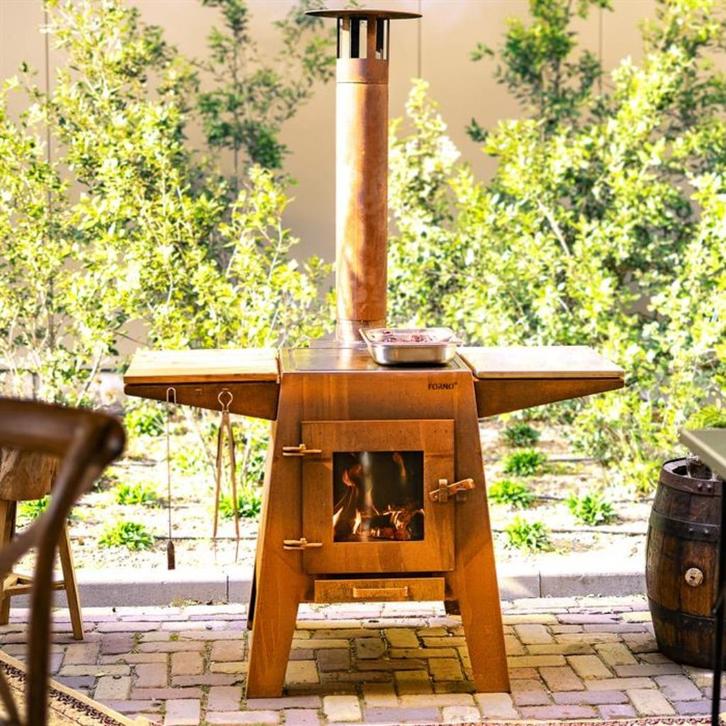 Barbecue en acier Corten, plaque de cuisson, Jardin & Terrasse, Barbecues au charbon de bois, Neuf, Avec accessoires, Enlèvement ou Envoi