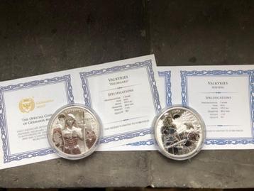 Germania Mint - Valkyries serie - eerste 2 uitgiftes - silve beschikbaar voor biedingen