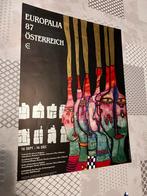 Vintage Poster Europalia 87 österreich Hundertwasser, Ophalen of Verzenden, Zo goed als nieuw, Rechthoekig Staand, Overige onderwerpen