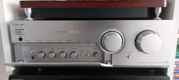 Sony versterker met 2 Panasonic boxen op statief., Audio, Tv en Foto, Versterkers en Ontvangers, Zo goed als nieuw, Stereo, Sony