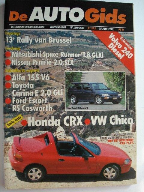 AutoGids 332, Boeken, Auto's | Folders en Tijdschriften, Gelezen, Algemeen, Verzenden