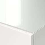 IKEA BESTA bovenblad – wit, ondoorzichtig glas (180x40 cm), Huis en Inrichting, Kasten | Vitrinekasten, Zo goed als nieuw, Minder dan 100 cm