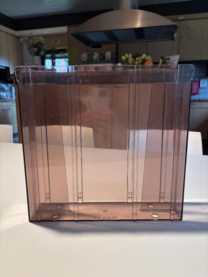 VINTAGE TRANSPARANTE KUNSTSTOF LP BOX, Verzamelen, Retro, Ophalen of Verzenden