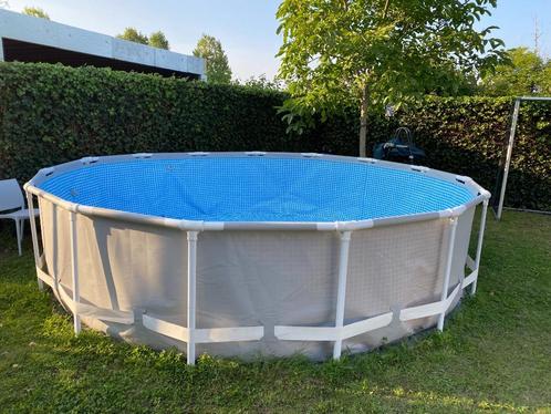 rond Intex zwembad met frame ø430 +pomp en glasfilter, Jardin & Terrasse, Piscines, Comme neuf, Piscines hors sol, 80 à 120 cm