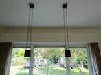 2 strakke zwarte hanglampen, Ophalen, Gebruikt, Metaal, 75 cm of meer