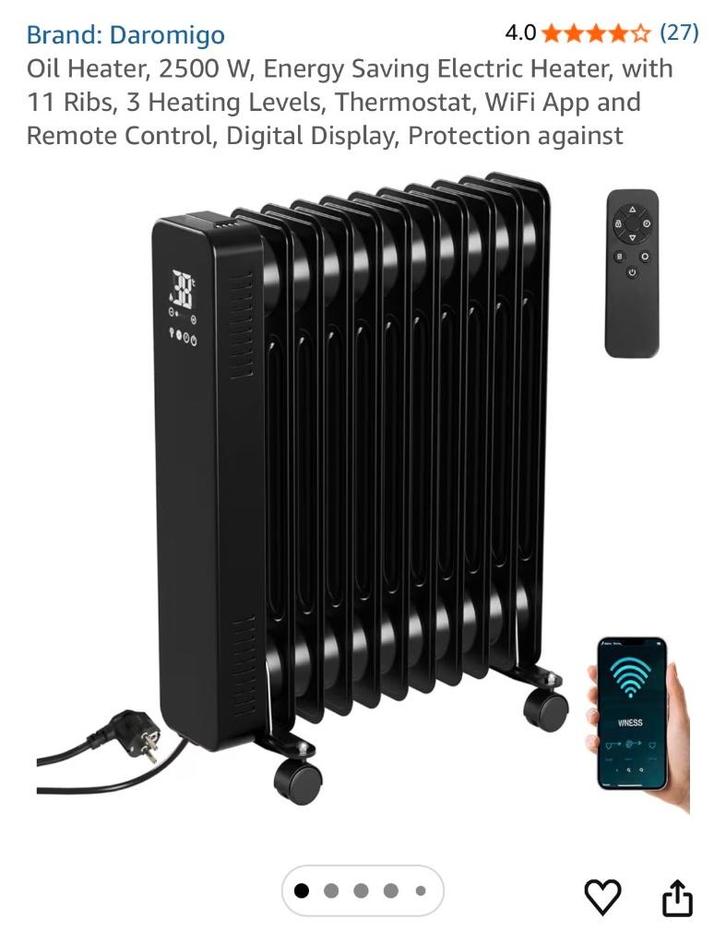 heater, Bricolage & Construction, Chauffage & Radiateurs, Neuf, Autres types, 800 watts ou plus, 30 à 80 cm, Moins de 60 cm, Enlèvement