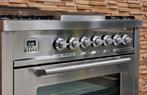 🔥Poêle Boretti Luxe 90 cm inox + plaque de cuisson 5 feux i, Electroménager, Comme neuf, 5 zones de cuisson ou plus, Classe énergétique A ou plus économe