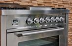 🔥Poêle Boretti Luxe 90 cm inox + plaque de cuisson 5 feux i, Comme neuf, 5 zones de cuisson ou plus, Classe énergétique A ou plus économe