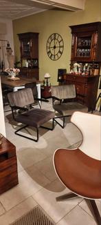 Velvet zetels, bruin en groen, Huis en Inrichting, Fauteuils, Ophalen of Verzenden, Zo goed als nieuw