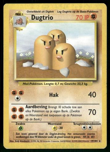 Dugtrio 19/102 - Base (EX) (NL) beschikbaar voor biedingen
