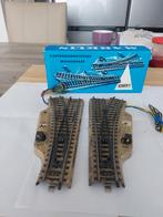 Marklin 5202 set van 2 elektrische schakelaars, Wisselstroom, Gebruikt, Rails, Ophalen of Verzenden