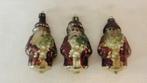 3 Oude glazen kerstbal kerstmannen, Ophalen of Verzenden, Gebruikt