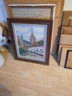 schilderij kerk, Antiek en Kunst, Ophalen
