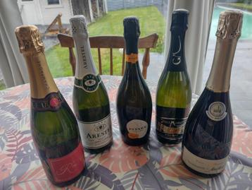 Champagne fles en Cava flessen weet niet of ze nog houdbaar  beschikbaar voor biedingen