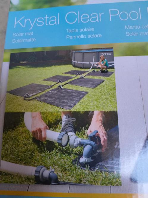 Zwembad Intex filterpomp met zonnewarmtemat, Tuin en Terras, Zwembad-toebehoren, Gebruikt, Zwembadpomp, Ophalen
