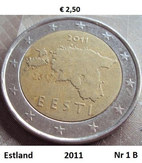 2 Euromunten Estland, Postzegels en Munten, Munten | Europa | Euromunten, Losse munt, 2 euro, Estland, Ophalen of Verzenden