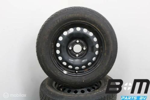 Org 14 inch stalen velgen + winterbanden VW Up! 1S0601027G, Auto-onderdelen, Banden en Velgen, Velg(en), Gebruikt