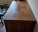 Bureau met 5 lades - massief hout eik - 150x78x77 cm, Ophalen, Bureau