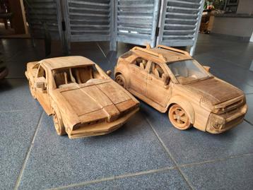 Model auto teakhout decoratie  beschikbaar voor biedingen