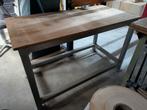 Stevige metalen werkbank met houten blad, Bricolage & Construction, Établis, Enlèvement, Utilisé