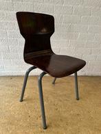 6 playwood stoelen, Ophalen, Gebruikt, Bruin, Vintage