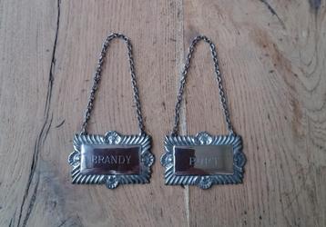 Karaf labels Porto + Brandy Silverplate beschikbaar voor biedingen