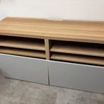 Meuble TV IKEA Besta bois + gris, Maison & Meubles, 25 à 50 cm, Contemporain, Scandinave, Moins de 100 cm, Enlèvement