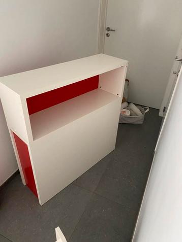 Tête de lit bibliotheque Flaxa ikea rouge & blanc beschikbaar voor biedingen