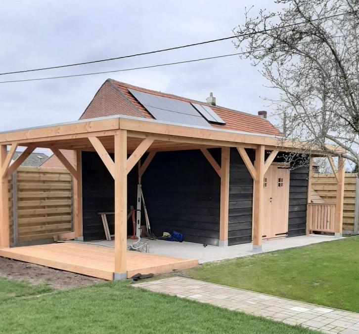 Tuinberging poolhouse carport, Tuin en Terras, Overkappingen, Zo goed als nieuw, Carport, Ophalen
