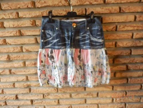 (24) -jupe en jeans femme t. 36 bleue - desigual -, Kleding | Dames, Rokken, Zo goed als nieuw, Maat 36 (S), Blauw, Boven de knie