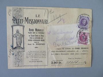 Revue Mensuelle Le Petit Missionaire 1924-25 abonnement beschikbaar voor biedingen