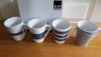 Salt & Pepper 4 nieuwe tassen/mokken grijze strepen, Ophalen of Verzenden, Nieuw, Overige stijlen, Kop(pen) en/of Schotel(s)