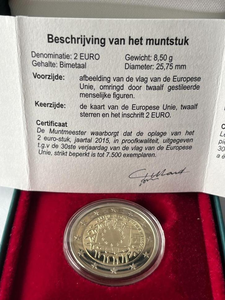 België 2 euro Europese Unie 2015 - proof quality 7500 exemp, Postzegels en Munten, Munten | Europa | Euromunten, Setje, 2 euro