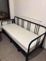 IKEA FYRESDAL dagbed – uitklapbaar – zwart metaal, Ophalen, Gebruikt, Zwart, Tweepersoons