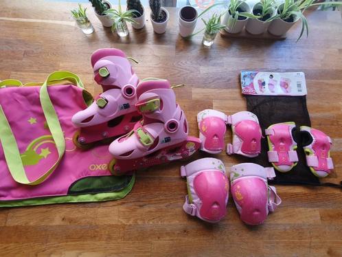 skeelers meisje maat 30 tot 32 incl draagzak en beschermers, Sport en Fitness, Skeelers, Gebruikt, Kinderen, Ophalen of Verzenden