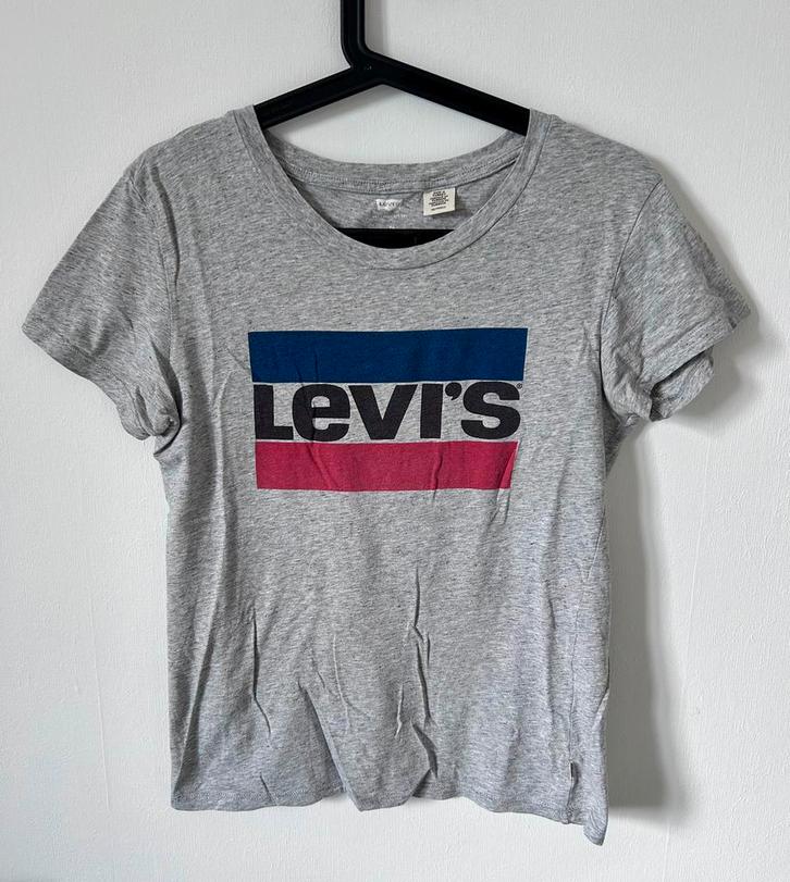 T-shirt Levis gris, Kleding | Dames, T-shirts, Zo goed als nieuw, Maat 34 (XS) of kleiner, Grijs, Korte mouw
