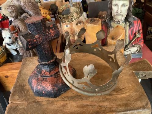 Religieuze kroon & kruis ! 19e eeuws, Antiek en Kunst, Antiek | Religieuze voorwerpen, Ophalen