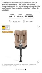 Autostoel cybex sirona t i size beige met base, Ophalen, 9 t/m 18 kg, Zo goed als nieuw, Isofix