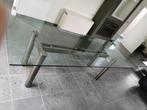 design tafel met glazen blad woonkamer, Rectangulaire, 50 à 100 cm, Enlèvement, Utilisé
