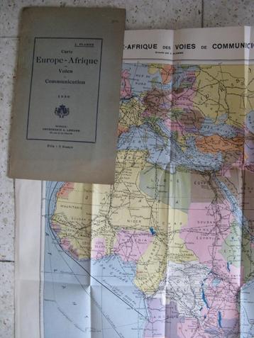 ancienne carte de l'Europe-Afrique disponible aux enchères