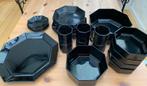 Luminarc Arcoroc / Octime  - vaisselle noire octogonale, Overige typen, Overige stijlen, Zo goed als nieuw, Ophalen