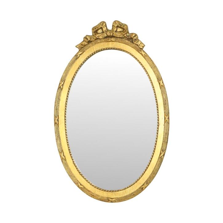 Franse Ovale Facetgeslepen Spiegel met Strik Klassiek 51cm, Maison & Meubles, Accessoires pour la Maison | Miroirs, Utilisé, Moins de 50 cm